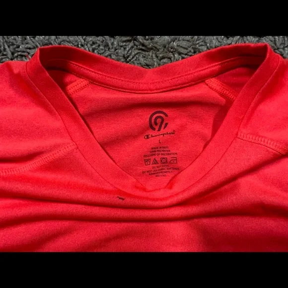 C9 Champion, Mens Neon Orange/Red Active Shirt, Large - Picture 5 of 5